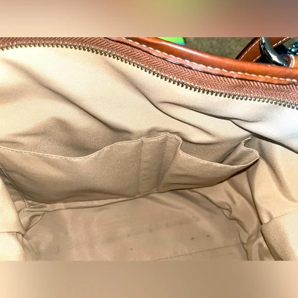 Vintage Coach Monogram Tote in Brown Beige w Shoulder Strap Lightweight & Roomy - Picture 11 of 16